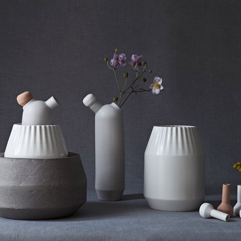 Biophilia - organically shaped ceramic vessels design by Stoft