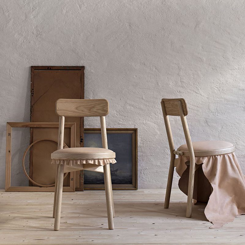 Canvas chair - contemporary chair inspired by embroidery, design by Stoft